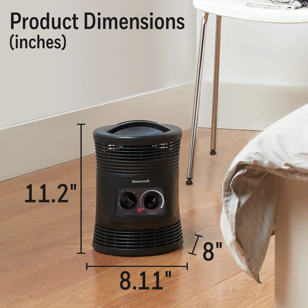 HWLHHF360V Resistant Coil Wire 360 Surround Fan Heater, Grey