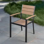(Singular) SunVilla Newport Stackable Patio Chair, Faux Wood | Model: 1768234