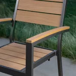 (Singular) SunVilla Newport Stackable Patio Chair, Faux Wood | Model: 1768234
