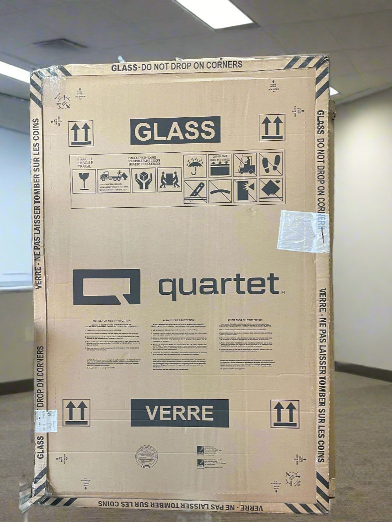Quartet Glass Whiteboard, Magnetic Dry Erase White Board, 72" x 48', Black Surface, Infinity (G7248B) (Pick-Up ONLY)