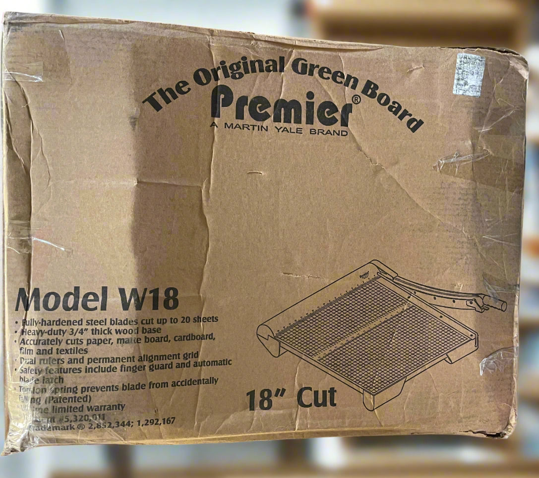 Premier W18 The Original Green Paper Trimmer, 20 Sheets, Wood Base, 19 1/8-Inch x 21 1/8-Inch