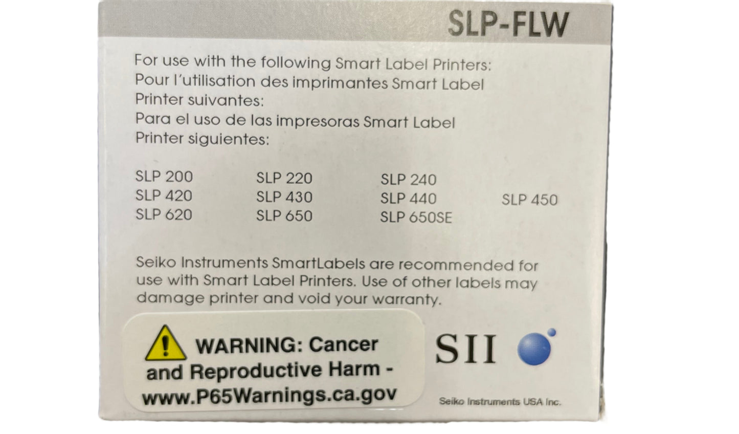 Seiko Instruments USA SLP-FLW Seiko Instruments White File Folder Labels for Smart Label Printers