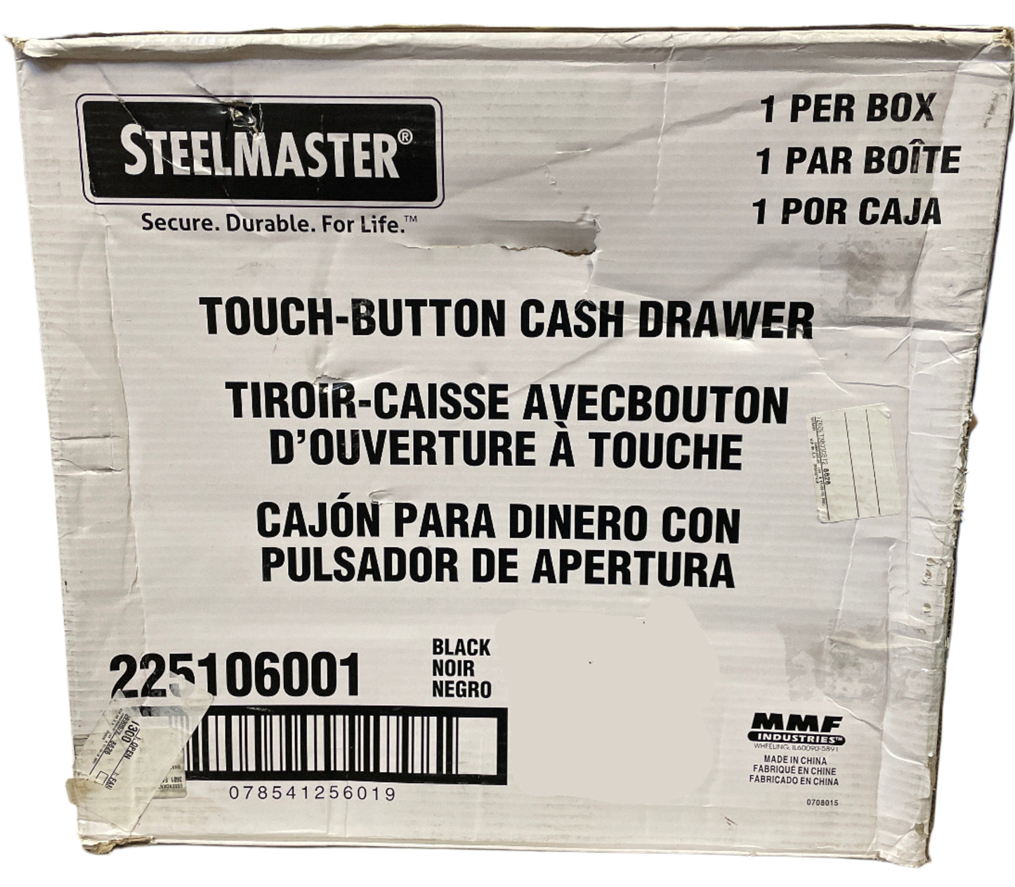 Alarm Alert Steel Cash Drawer W/Key & Push-Button Release Lock, Black