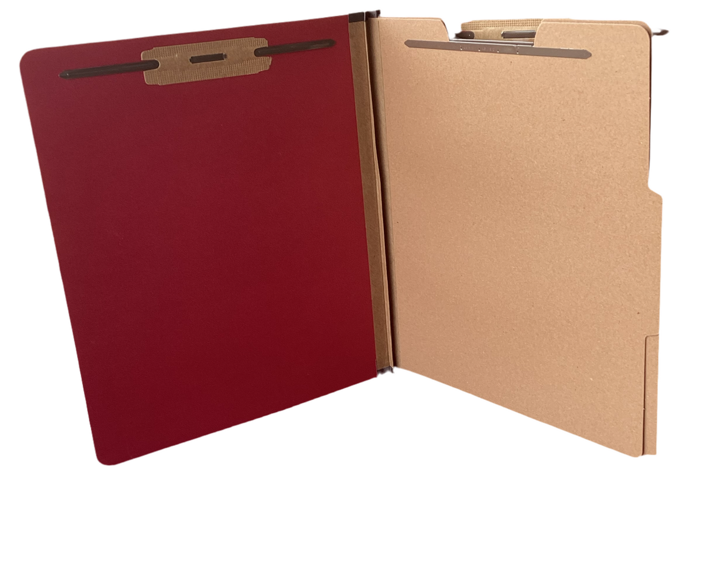 Universal Classification Folder UNV 10303, 2- 5 Cut Tabs, 2 Dividers, 6 Fasteners, Pressboard, Ruby Red 10/Box