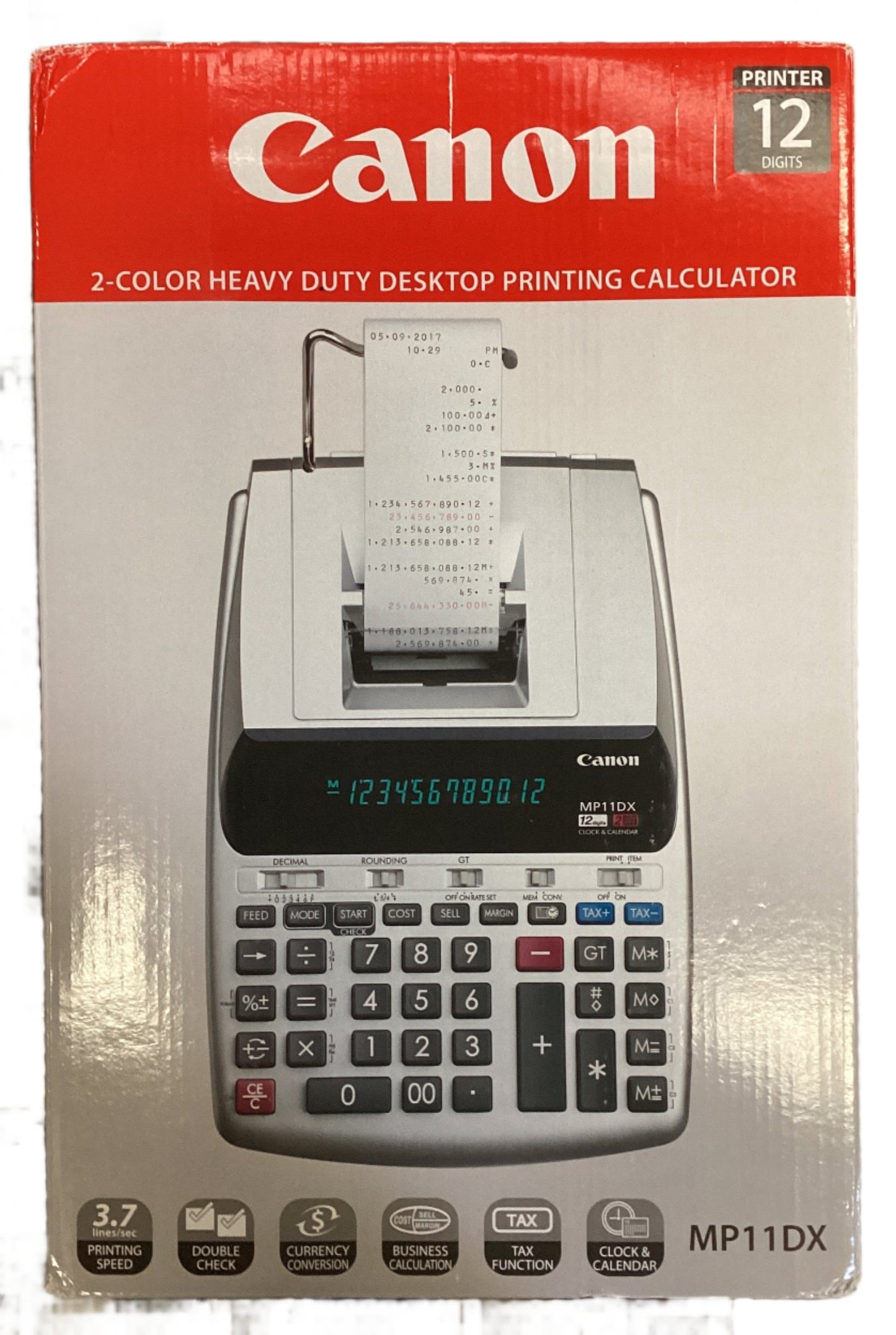 Canon Mp11dx-2 Printing Calculator, Black/red Print