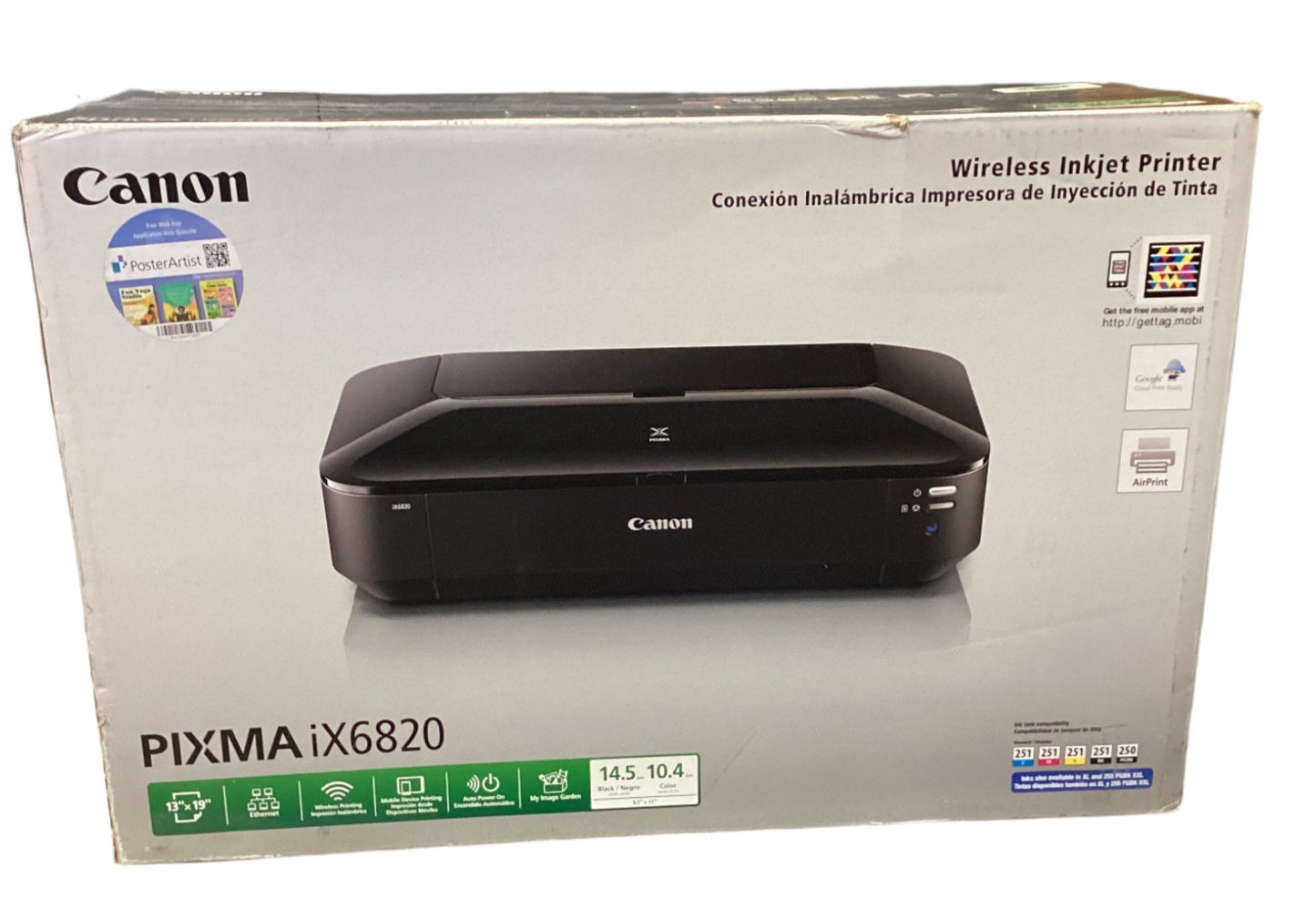 Canon Inkjet Printer PIXMA iX6820 (INK CARTRIDGE NOT INCLUDED)
