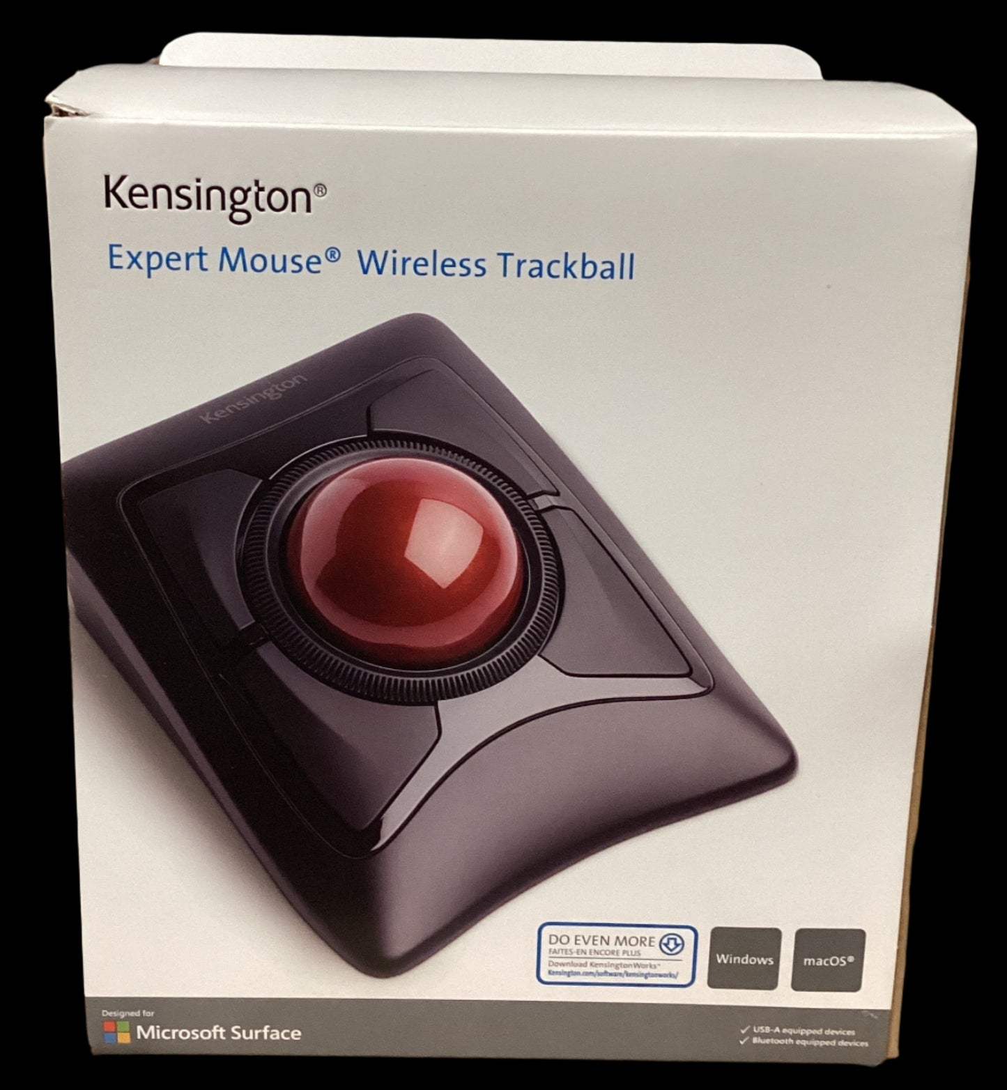 Kensington Expert Mouse Wireless Trackball - Trackball - Right and Left-handed - Optical - 4 Buttons - Wireless - 2.4 GHz Bluetooth 5.0 LE - Bluetoot