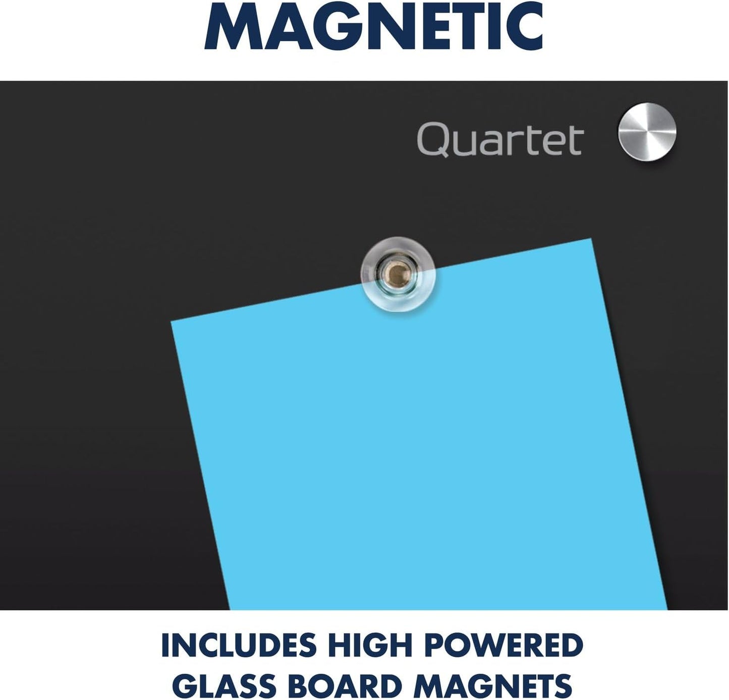 Quartet Glass Whiteboard, Magnetic Dry Erase White Board, 72" x 48', Black Surface, Infinity (G7248B) (Pick-Up ONLY)