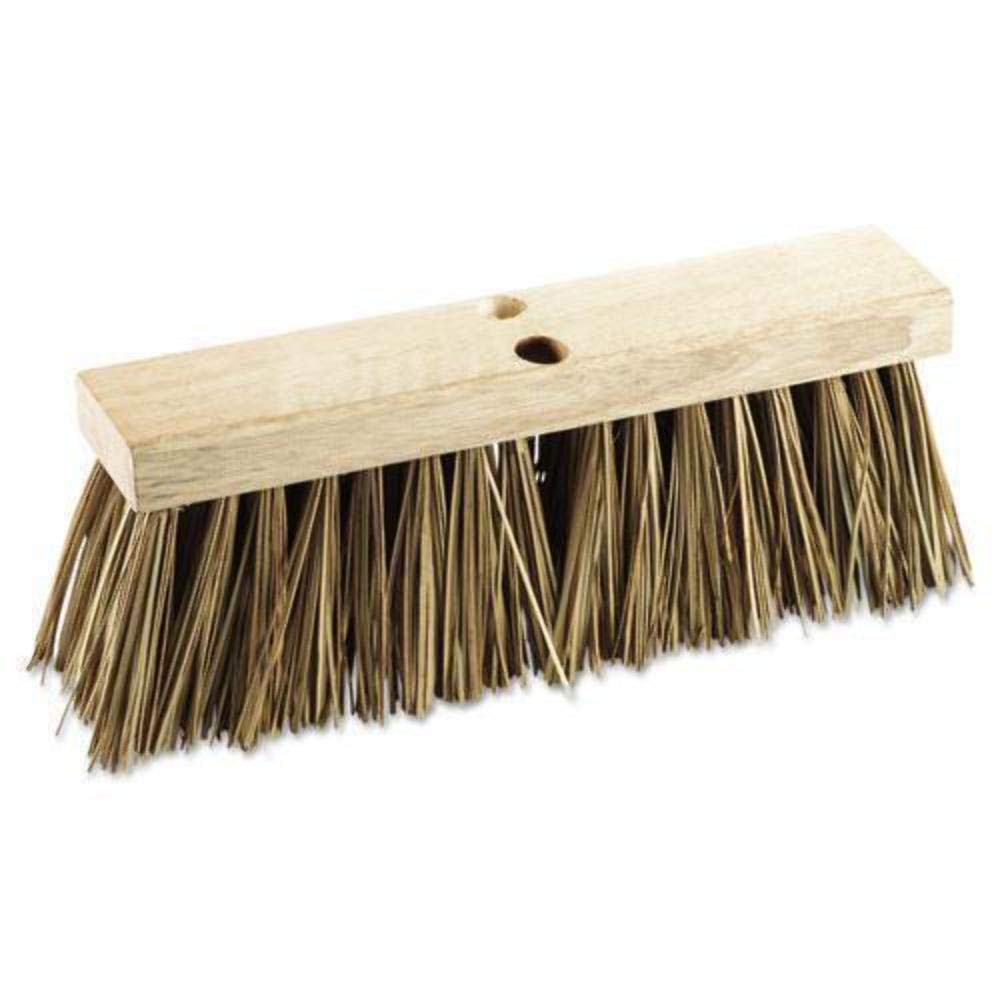 Boardwalk BWK71160 6.25 in. Palmyra Fiber Bristles 16 in. Brush Street Broom Head - Brown (3/box)