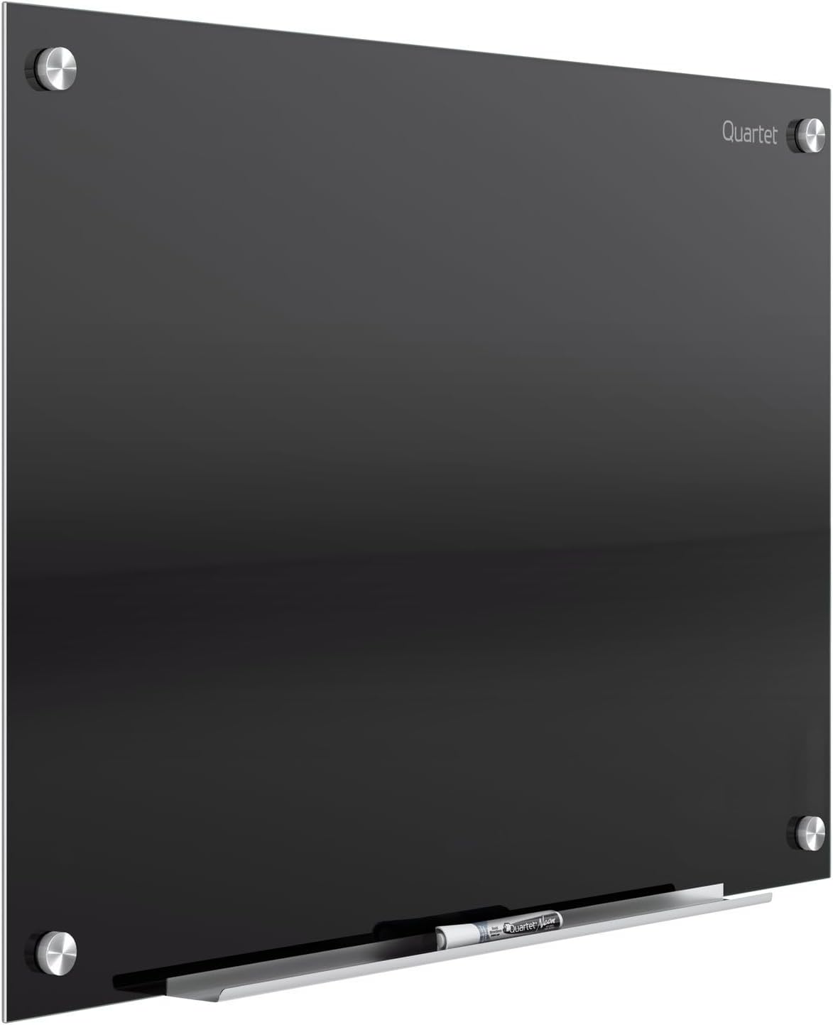 Quartet Glass Whiteboard, Magnetic Dry Erase White Board, 72" x 48', Black Surface, Infinity (G7248B) (Pick-Up ONLY)
