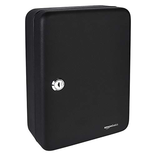 Amazon Basics Locking Steel Key Cabinet Security Lock Box, Black