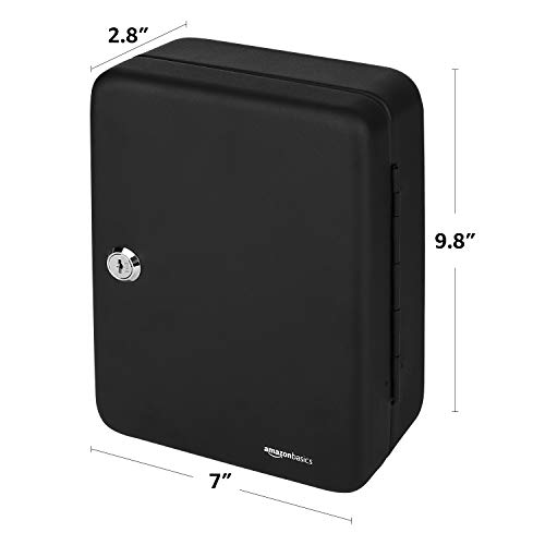 Amazon Basics Locking Steel Key Cabinet Security Lock Box, Black