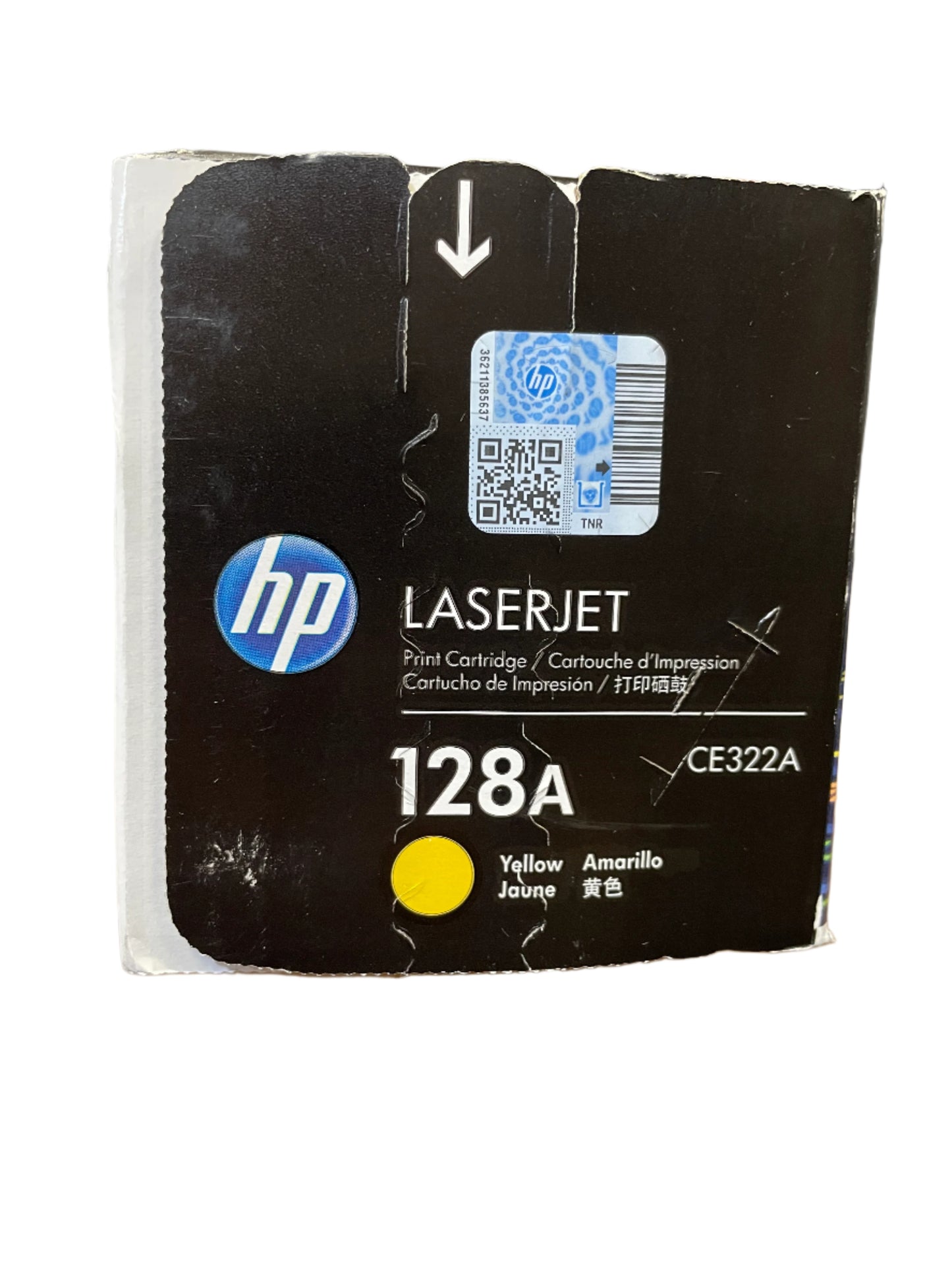 HP 128A Yellow Original LaserJet Toner Cartridge, CE322A