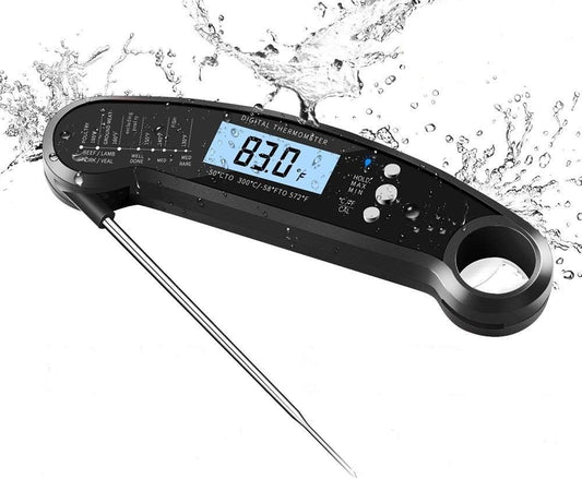 GERBAUX Digital Kitchen Thermometer - Body and Wireless Large Probe with a Bottle Opener and Backlit Dial