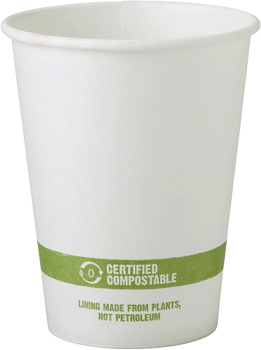 World Centric NoTree Paper Hot Cups, 8 Oz, Natural, Pack of 1,000 Cups