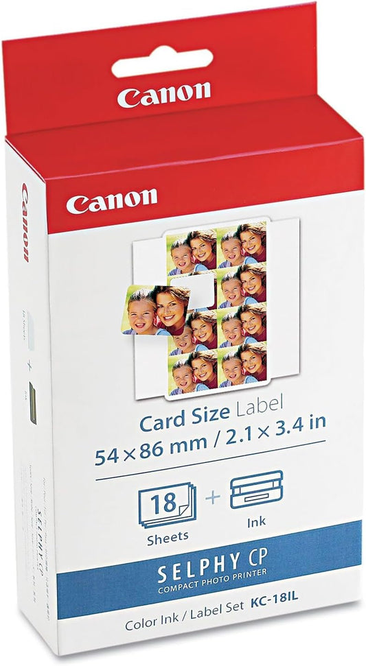 Canon KC-18IL Color Ink and Label Set (CP-100/200/300 Printers)