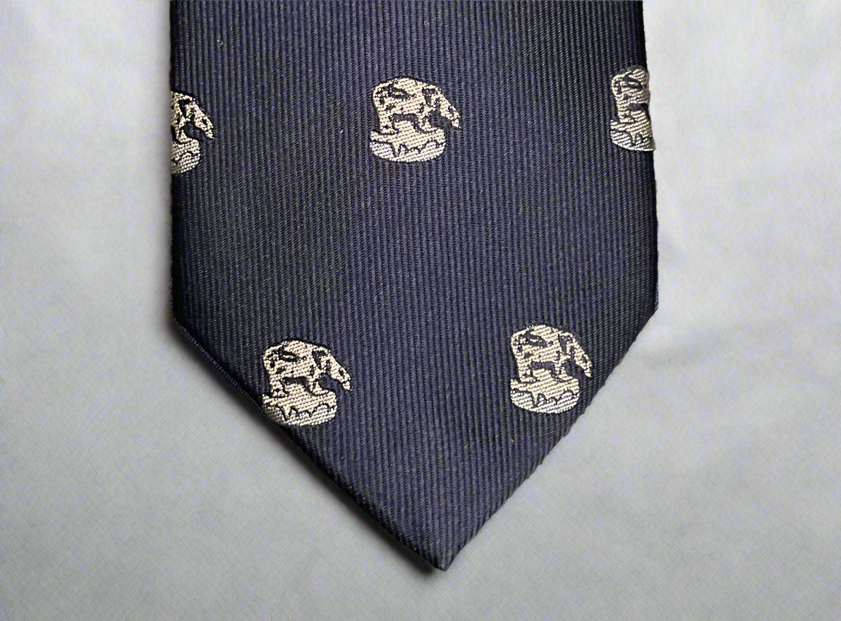 Gytha Mander Haberdashery Tie - Size: Tall Color: Green/Navy Blue Pattern: Silk w/Polar Bear Design