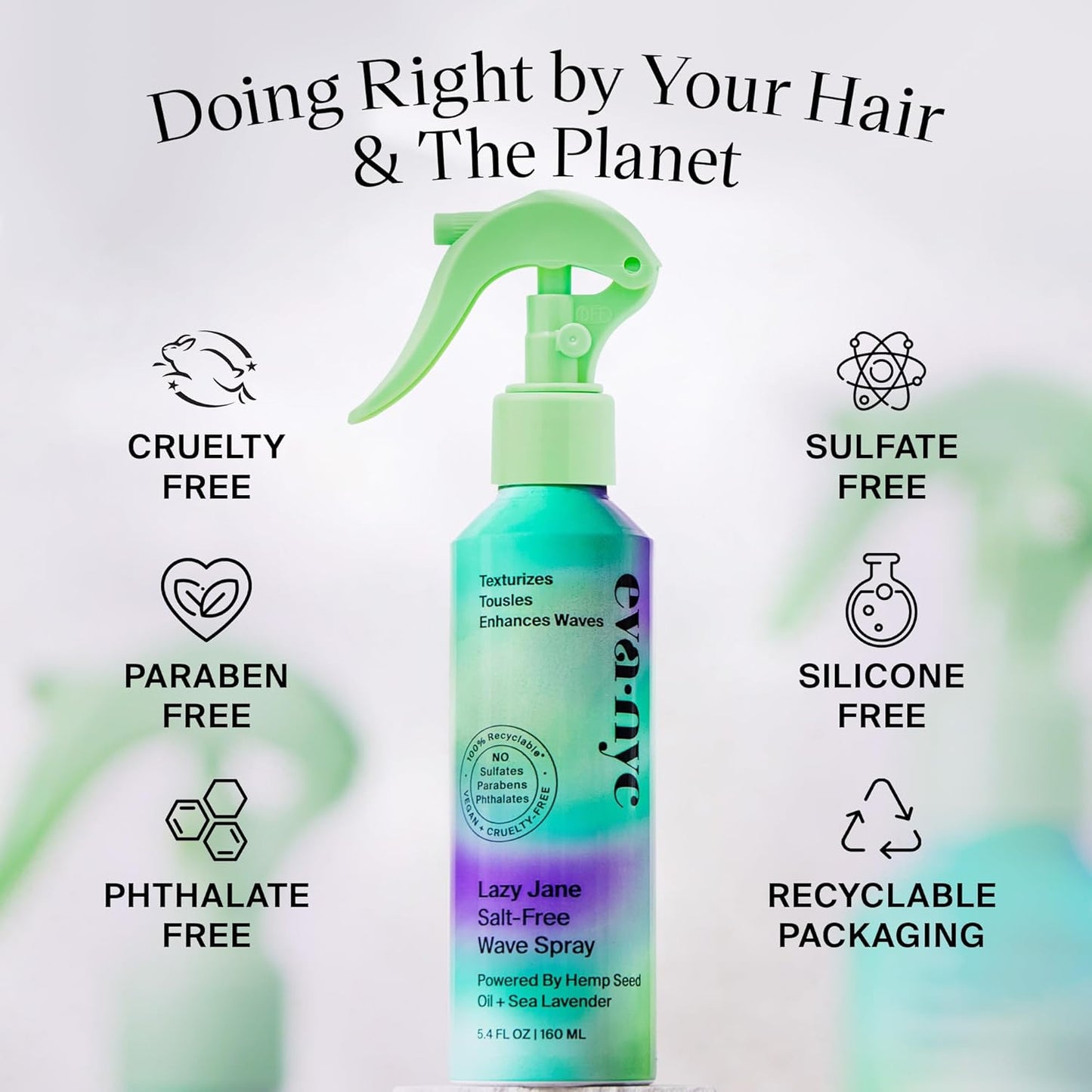 Eva NYC Lazy Jane Salt-Free Wave Spray - 5.4 Fl Oz (Local Only)