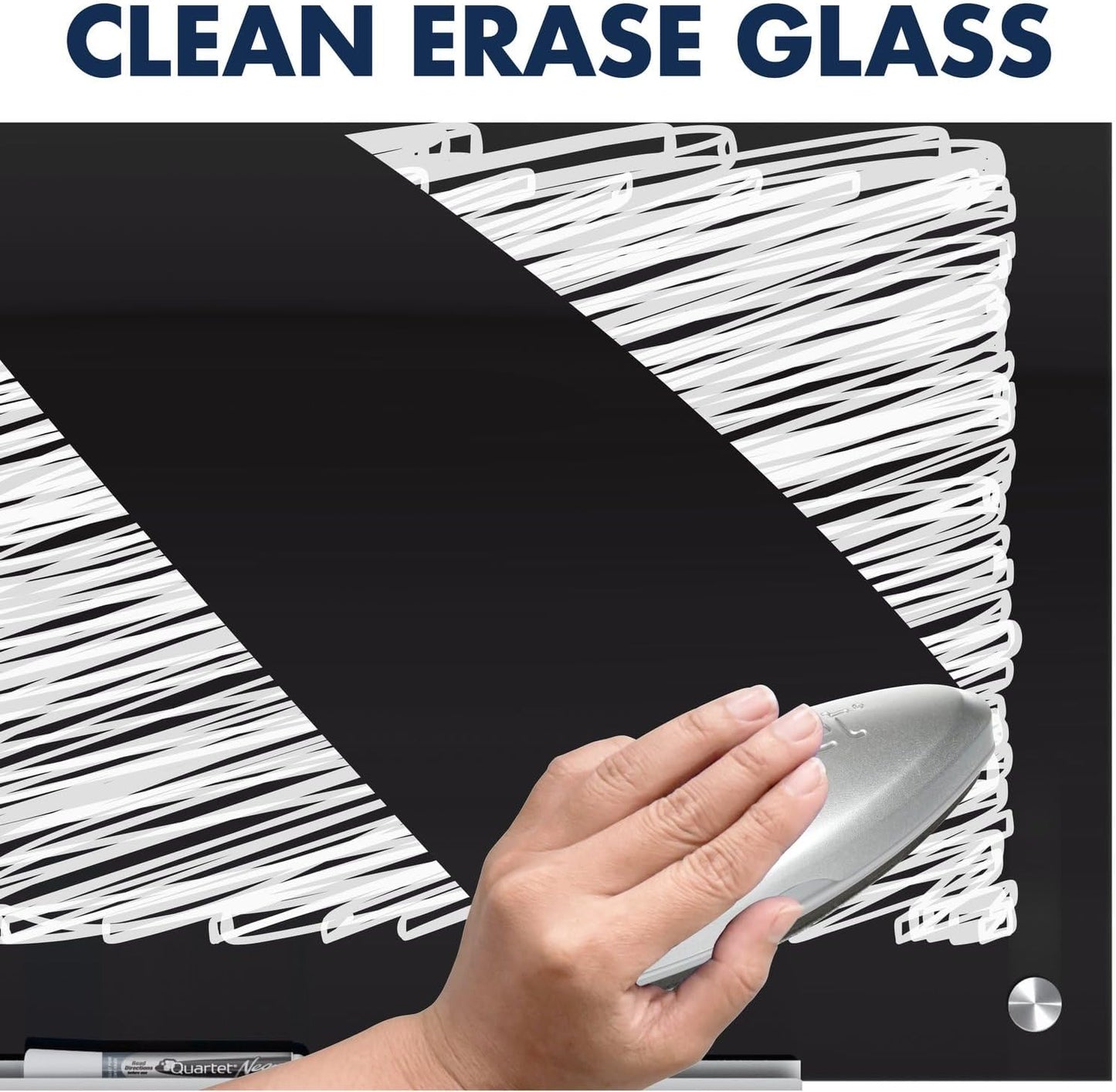 Quartet Glass Whiteboard, Magnetic Dry Erase White Board, 72" x 48', Black Surface, Infinity (G7248B) (Pick-Up ONLY)