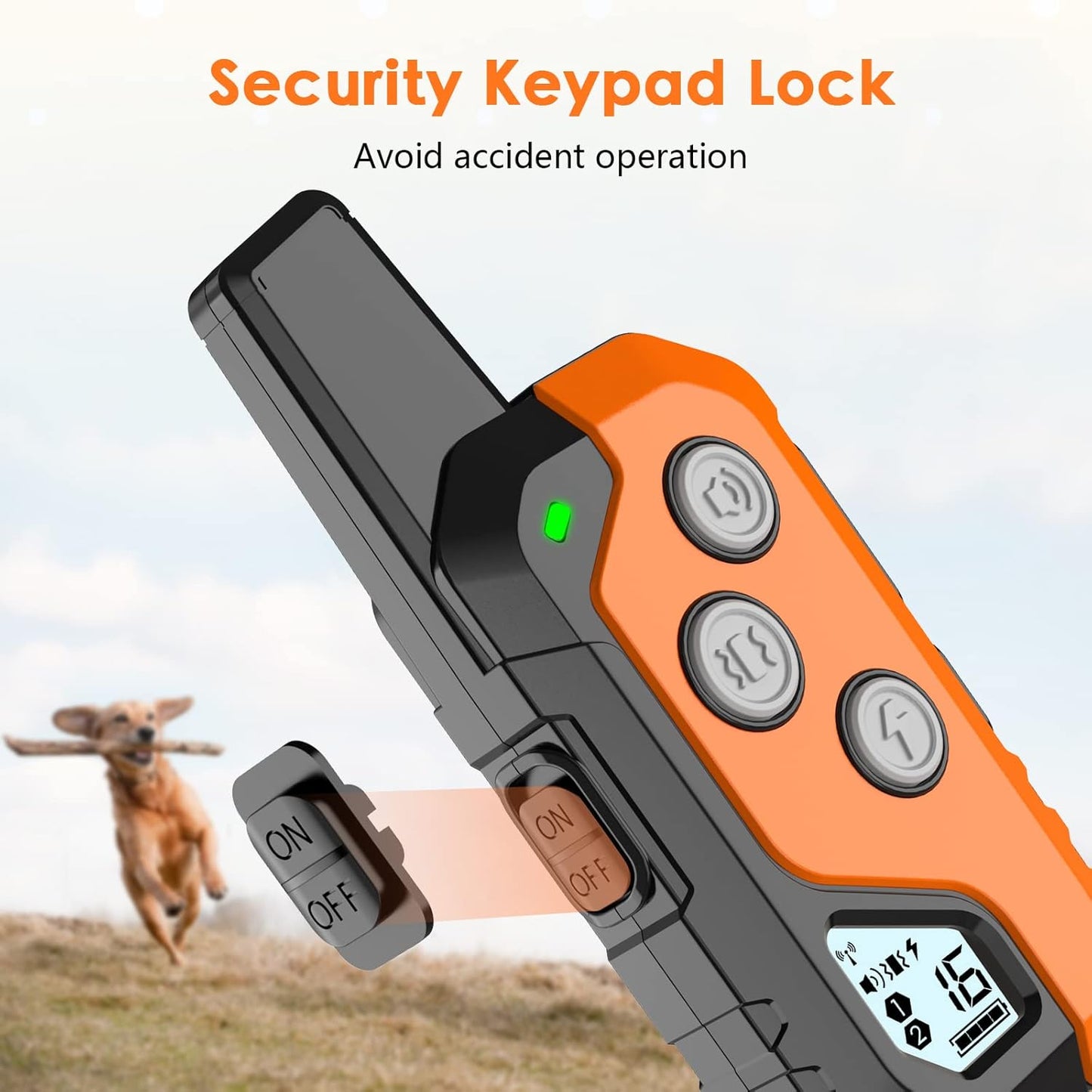 Shock Collar for Dogs, IP67 Waterproof Dog Training Collar with Remote, 3 Training Modes with Beep, Vibration, and Safe Static, Rechargeable E Collar for Large Medium