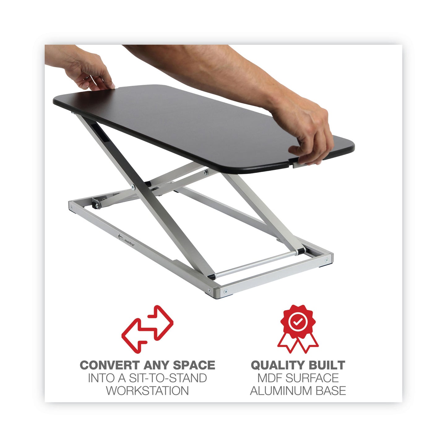 Alera Laptop Lifting Workstation , Black/Silver, Model: ALE-AEWR7B