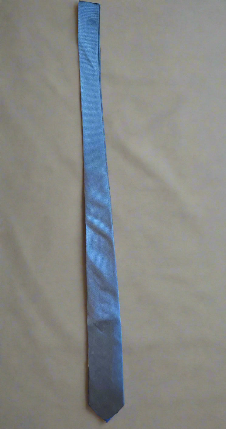 Gytha Mander Haberdashery Tie - Size: Tall / Color: Dark Grey / Pattern: Ribbed