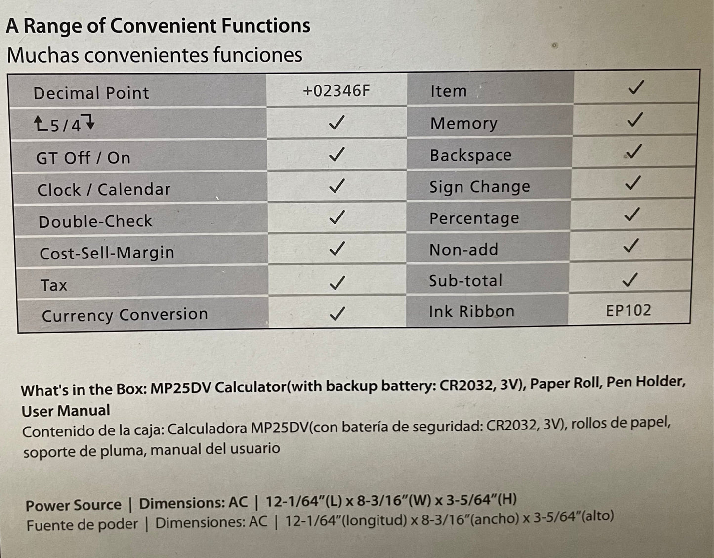Canon 12-Digit Calculator/Calendar MP25DV-3 Silver MP25DV3