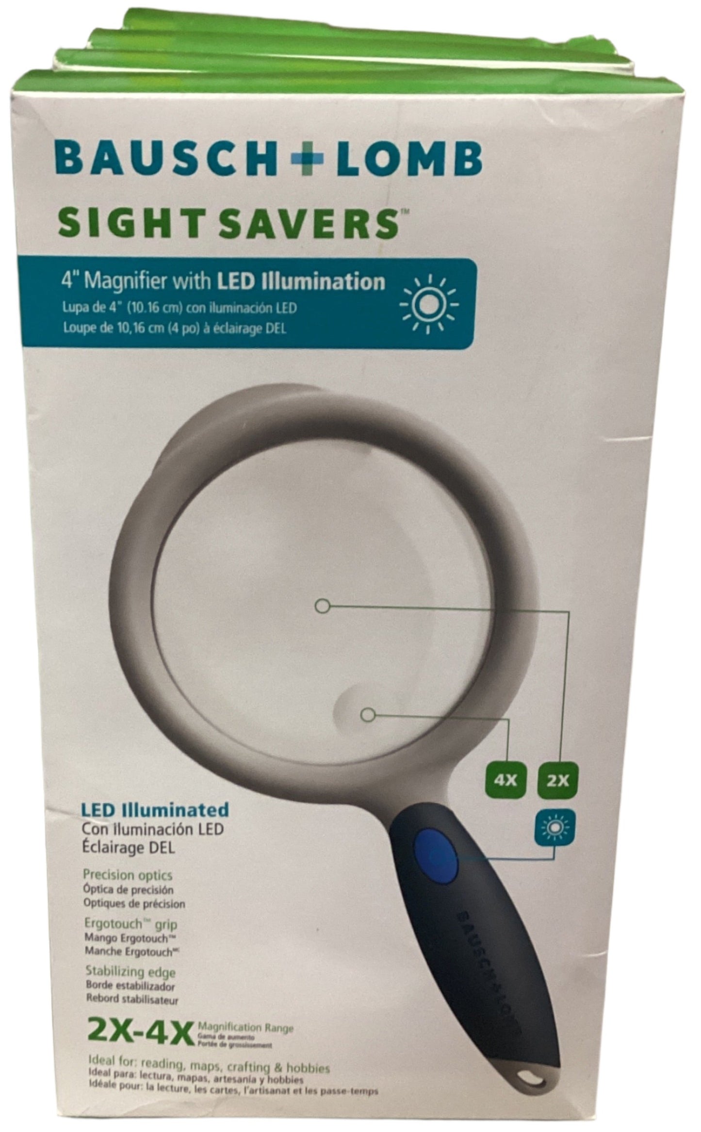 Bausch & Lomb Sight Savers LED 2x Handheld Magnifier W/Light (628003)