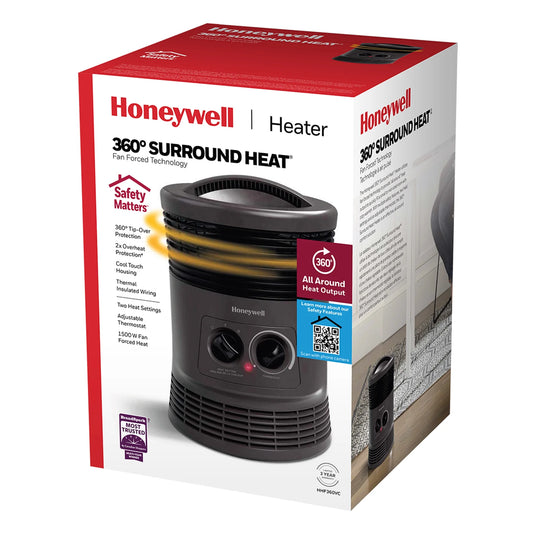 HWLHHF360V Resistant Coil Wire 360 Surround Fan Heater, Grey