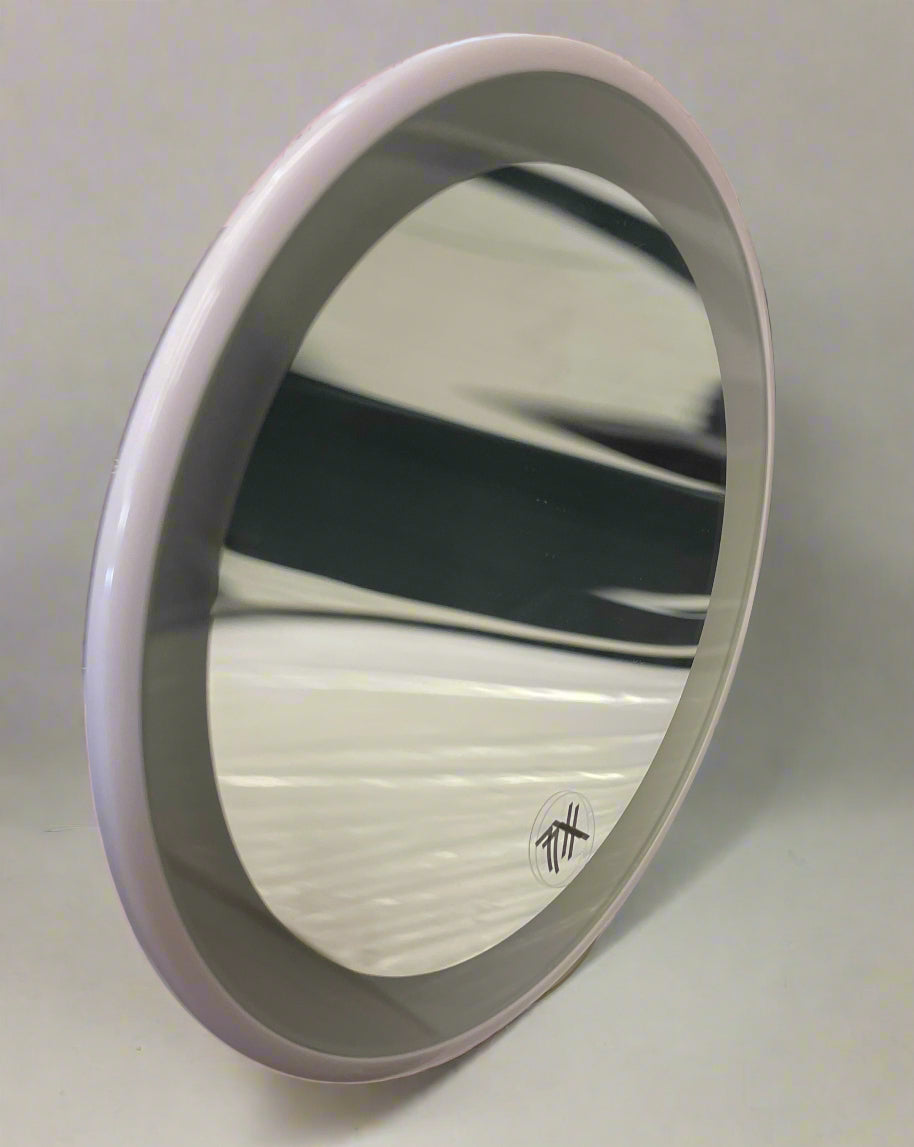 Portable 7x Magnifying LED Lighted Makeup Vanity Mirror (Pink), Swivel Suction Cup / USB Rechargeable