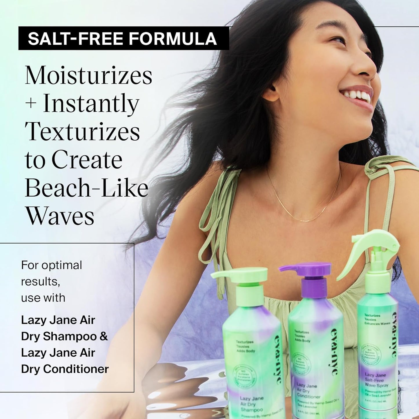 Eva NYC Lazy Jane Salt-Free Wave Spray - 5.4 Fl Oz (Local Only)