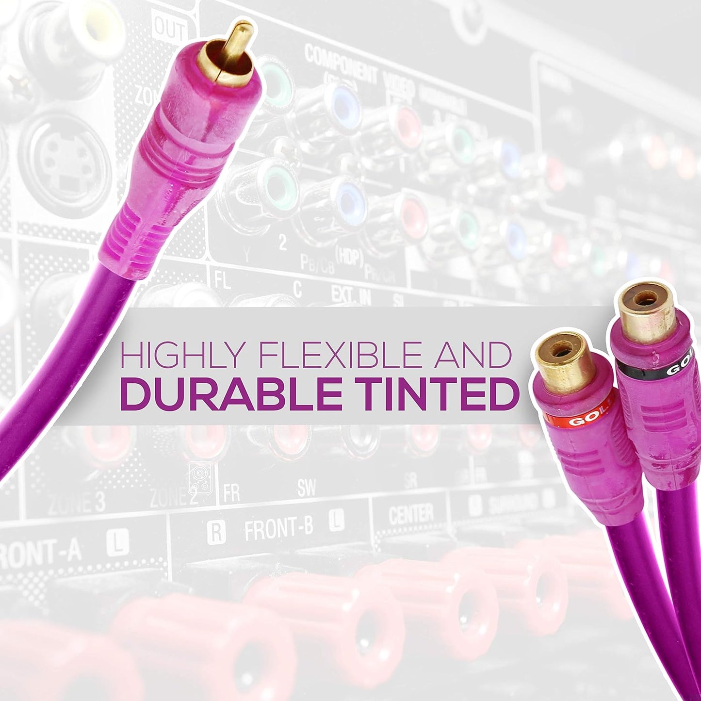 Sound Around 2-Female RCA Jack Stereo Cable - 3.5mm Stereo Mini Plug with Y Adapter (GXS2F)