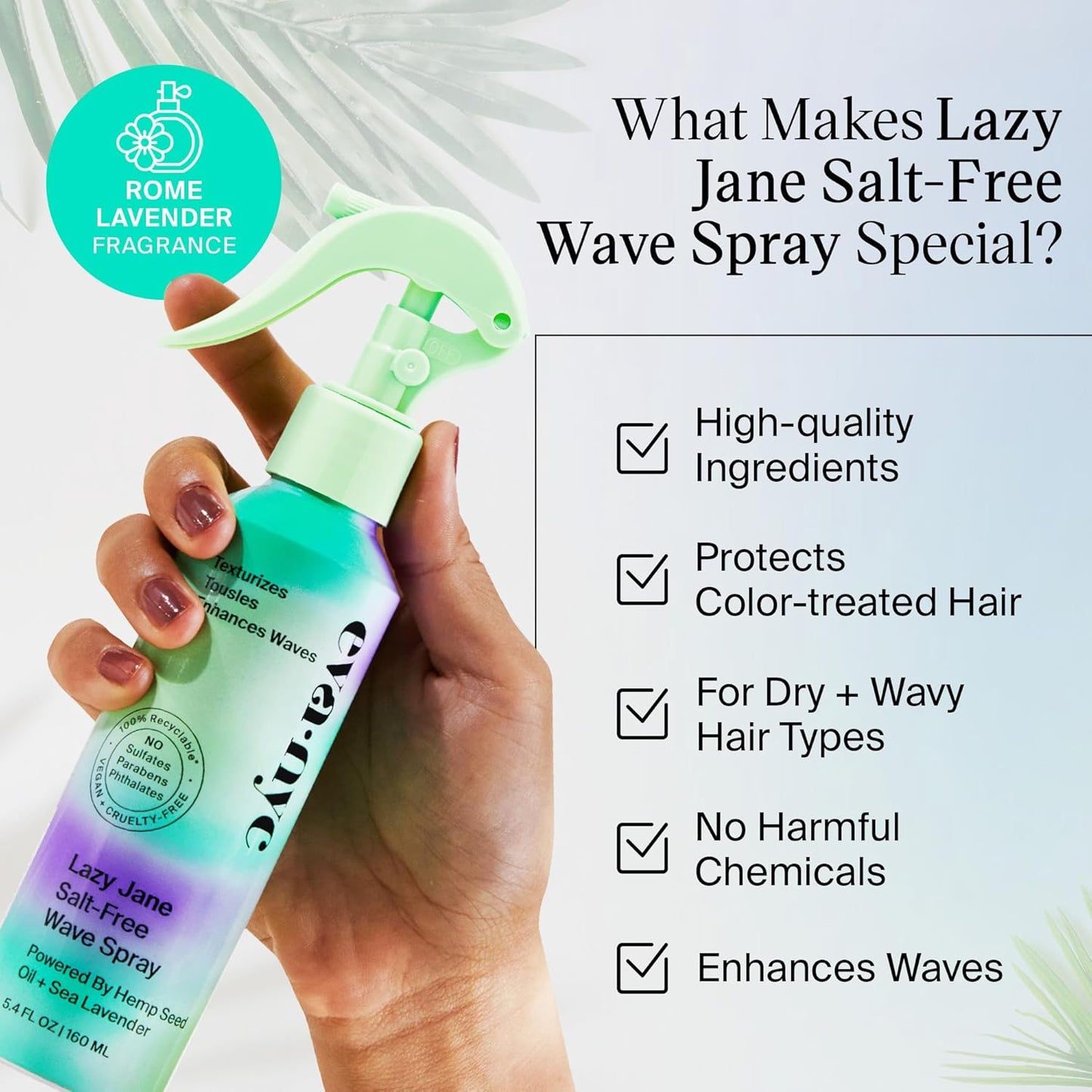Eva NYC Lazy Jane Salt-Free Wave Spray - 5.4 Fl Oz (Local Only)