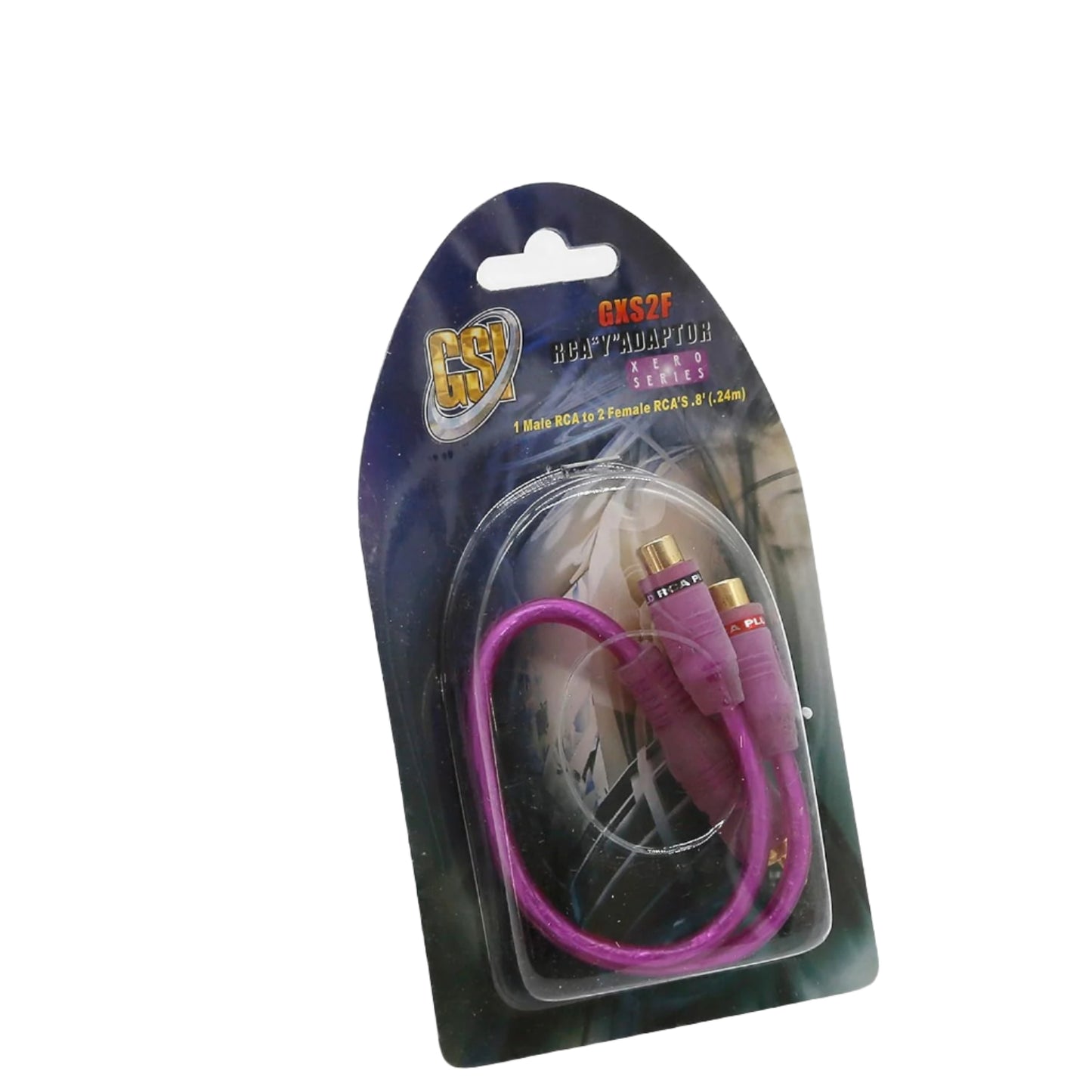 Sound Around 2-Female RCA Jack Stereo Cable - 3.5mm Stereo Mini Plug with Y Adapter (GXS2F)