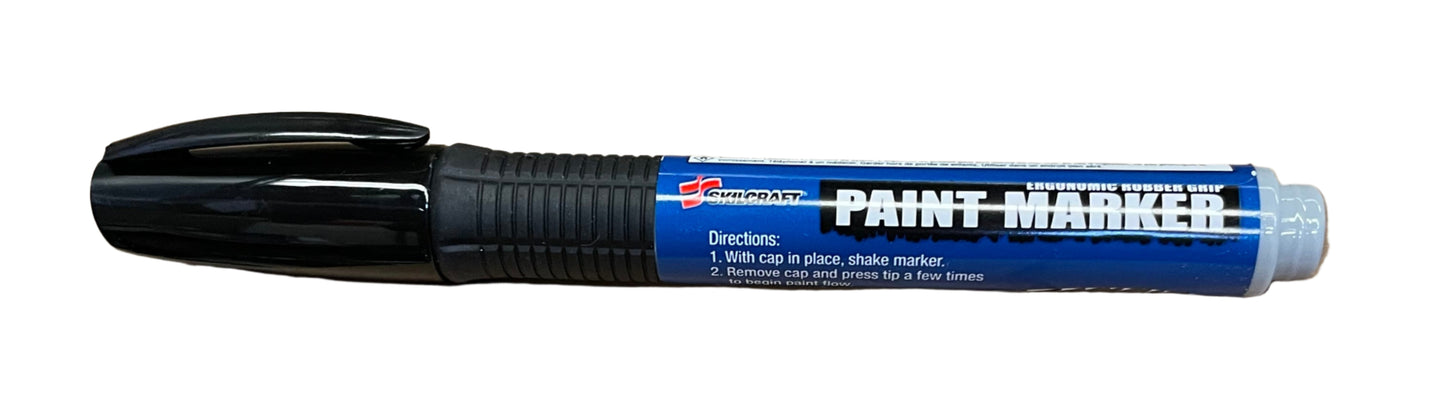 Skilcraft Ergonomic Rubber Grip Paint Markers (6 Pack) Blue