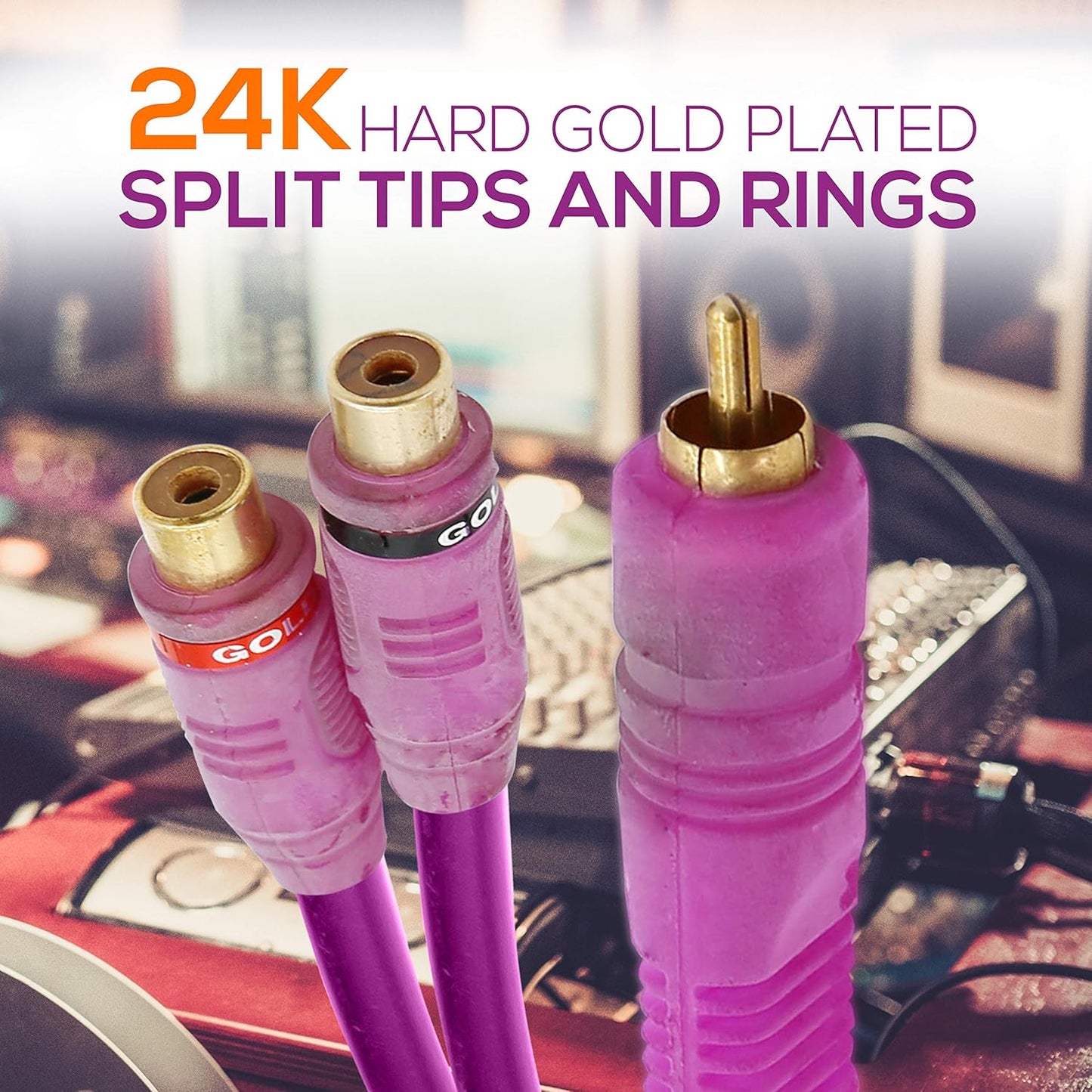 Sound Around 2-Female RCA Jack Stereo Cable - 3.5mm Stereo Mini Plug with Y Adapter (GXS2F)