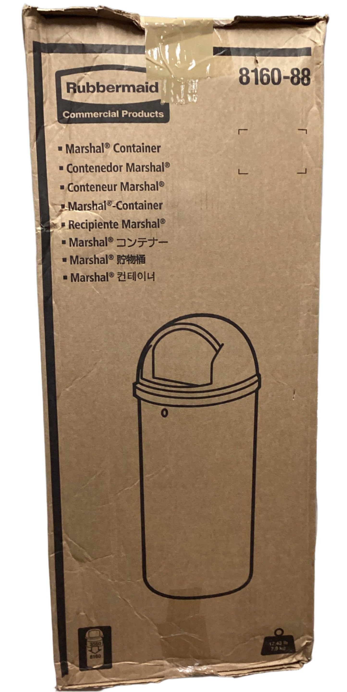 Rubbermaid Commercial Marshal Classic Container, Round, Polyethylene, 15 Gal, Beige ( RCP816088BG )