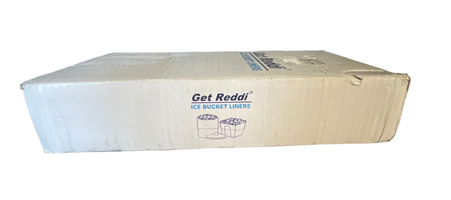 Inteplast Group, Get Reddi Ice Bucket Liner, 6 x 6 x 12, 3qt, .5mil, Clear, 1000/Carton, Sold as 1 Carton
