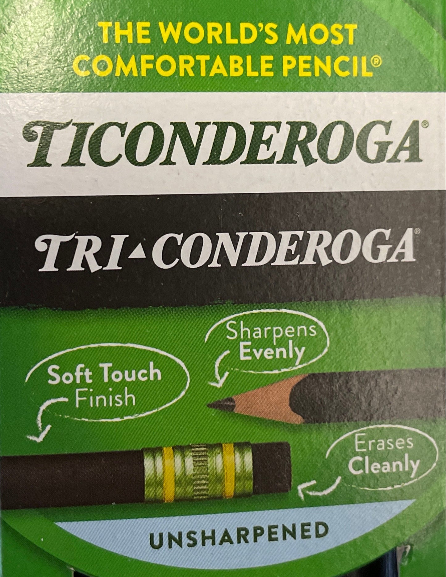 Dixon Tri-conderoga Pencil (#2), Black Lead, Black Barrel, (12pk)