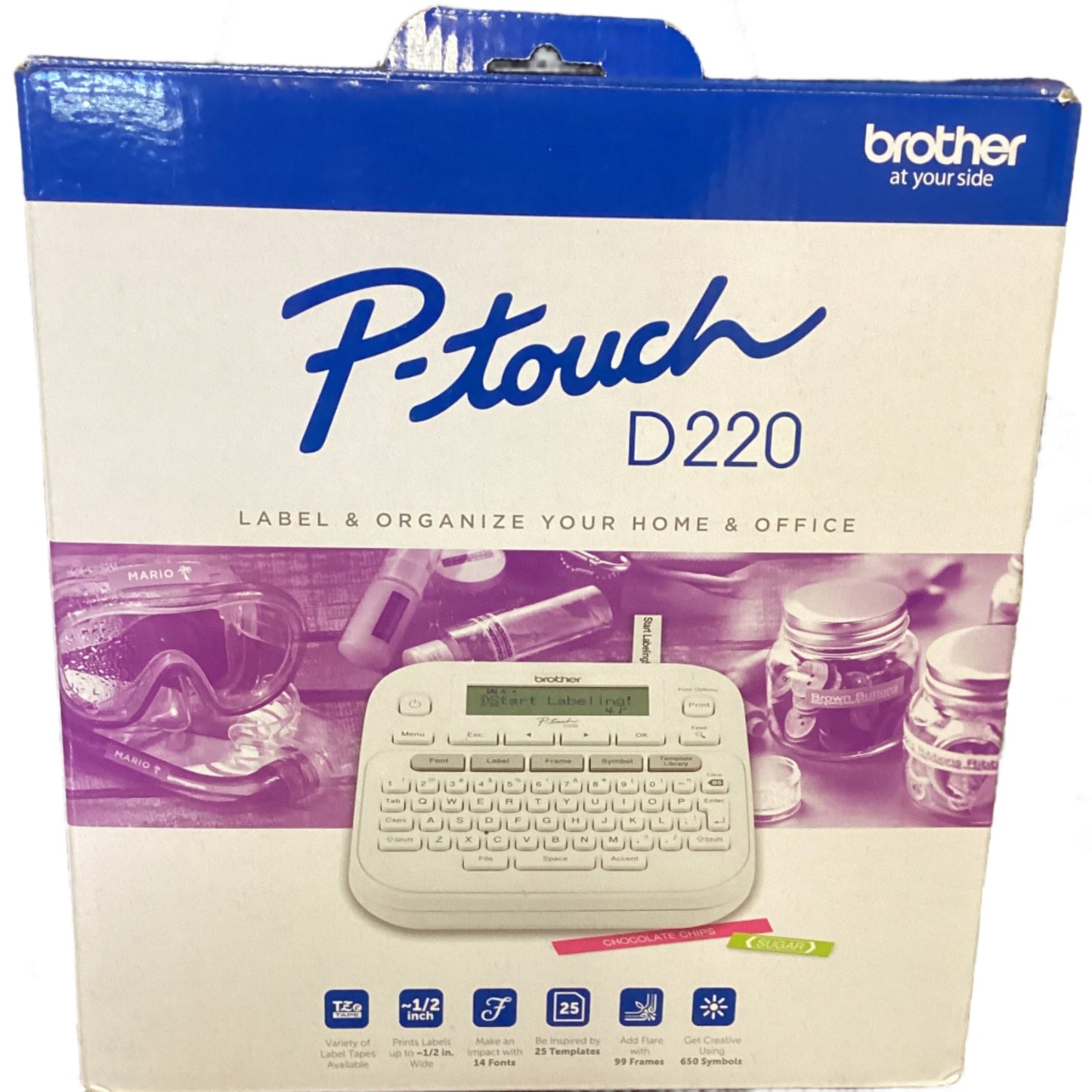 Brother Home P-touch / Office Everyday Label Maker (batteries or optional AC Adapter both not included)