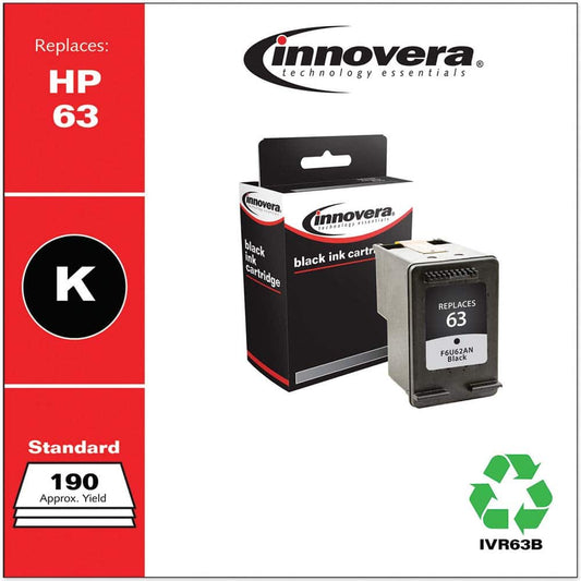 Innovera Remanufactured Black Inkjet Cartridge (IVR63B) HP