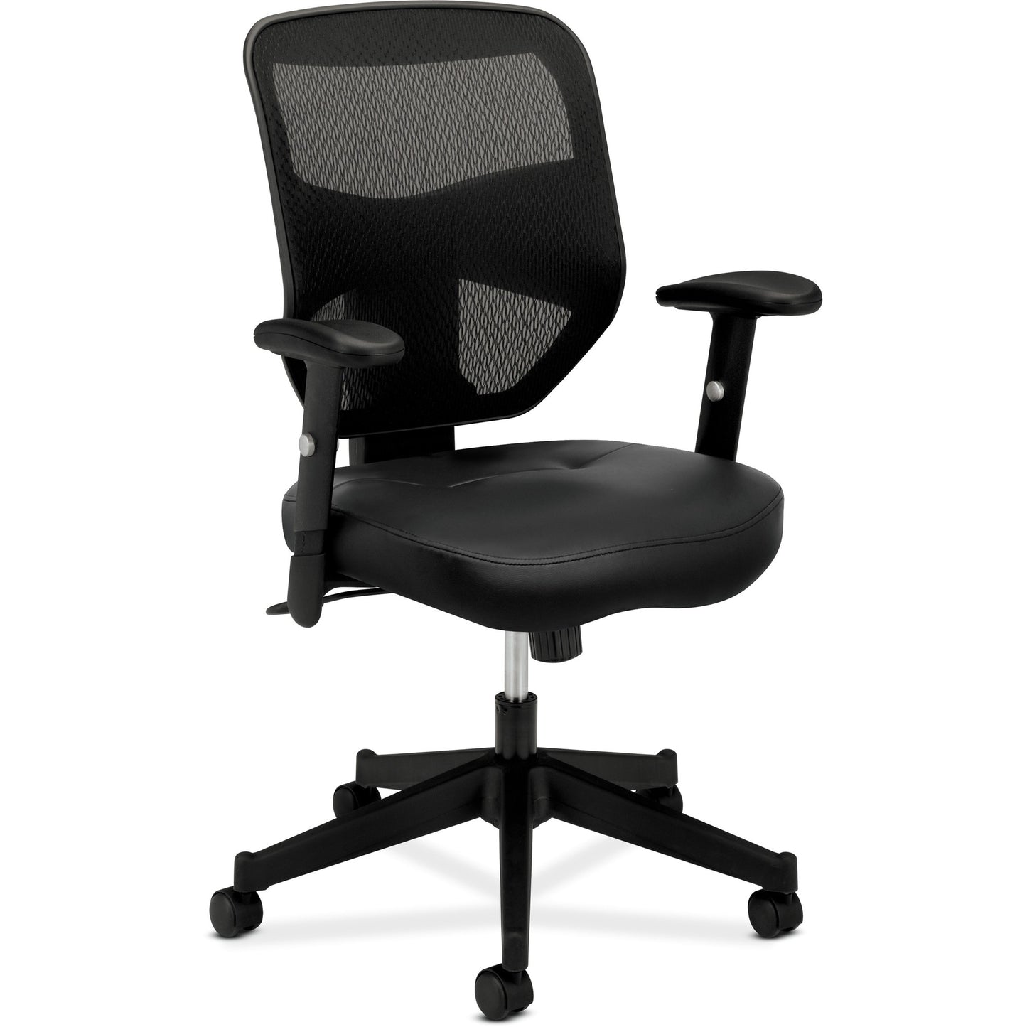 Basyx VL531 Series High-Back Work Chair Mesh Back Padded Mesh Seat Black Leather - Local Pick-up Only