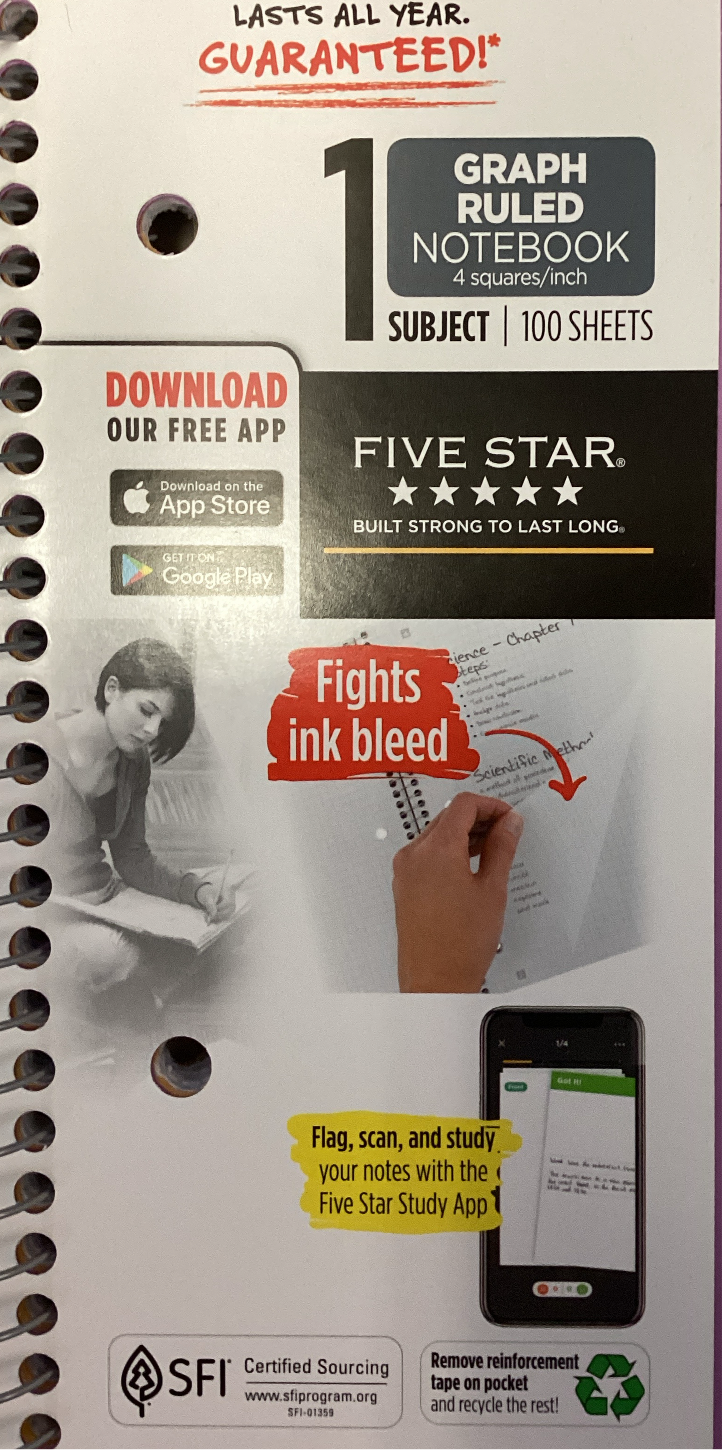 Five Star Wirebound Notebooks /Graph Ruled Notebook.