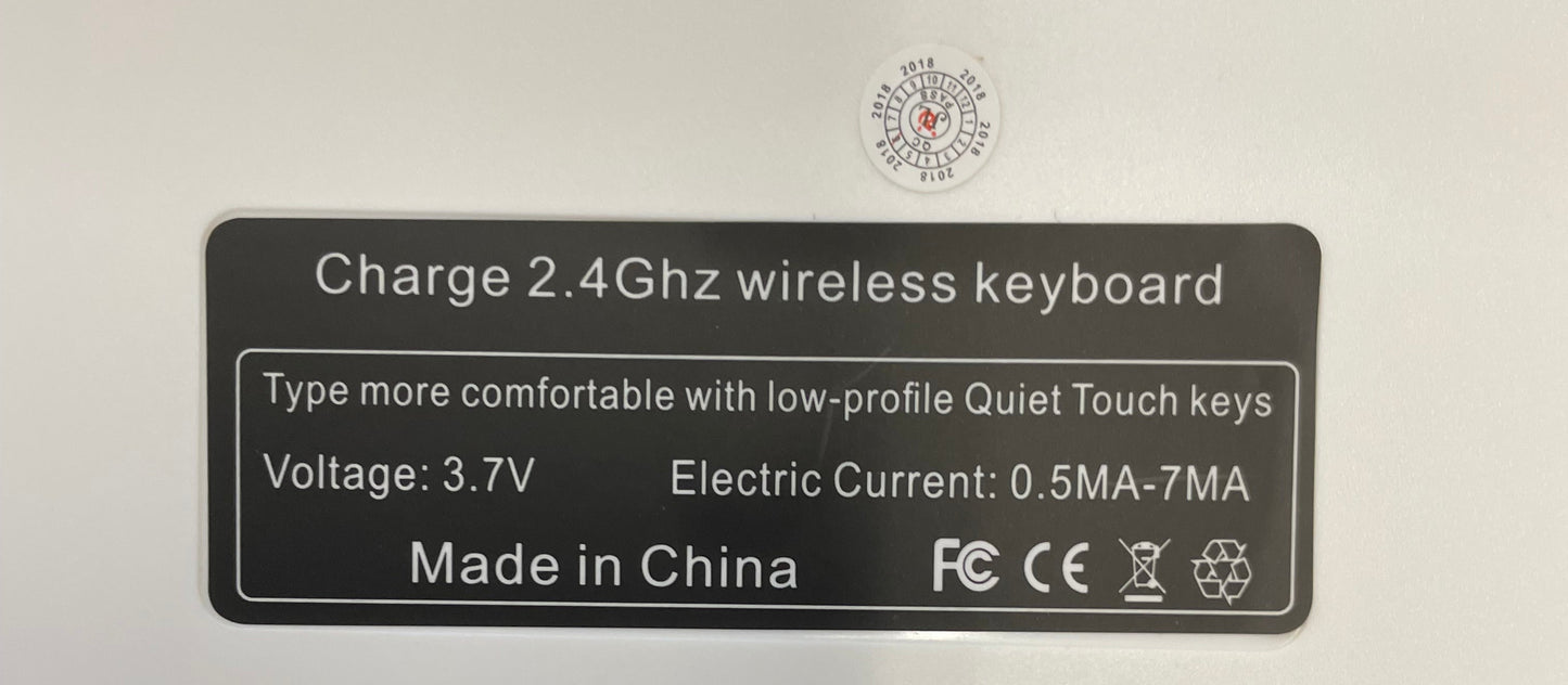 USB Rechargeable / Wireless Mouse and Keyboard (White)