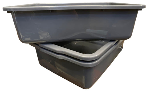 Large Plastic Bus Boxes Gray Commercial Plastic Tubs 32 L