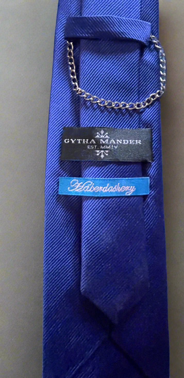 Gytha Mander Haberdashery Tie - Size: Tall | Color/Design: Blue