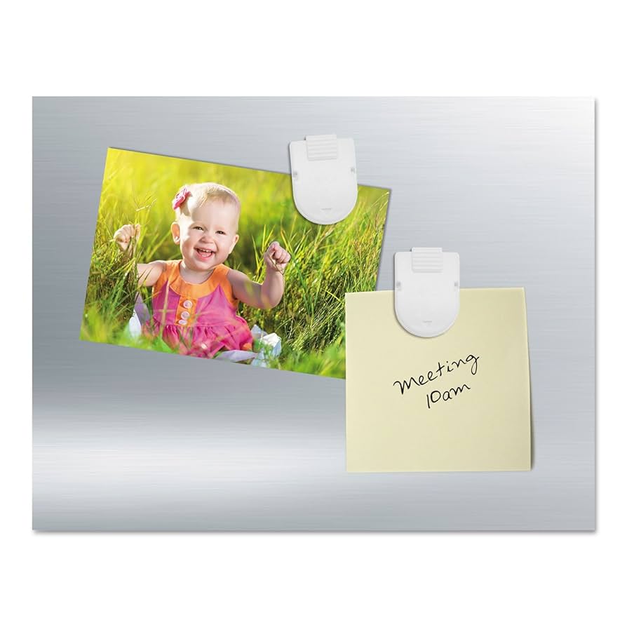 Advantus Magnetic or Adhesive Cabinet/Locker Clips White 20 Pack