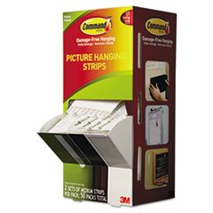 Command Picture Hanging Strips, 5/8" X 2 3/4", White, 50/Carton