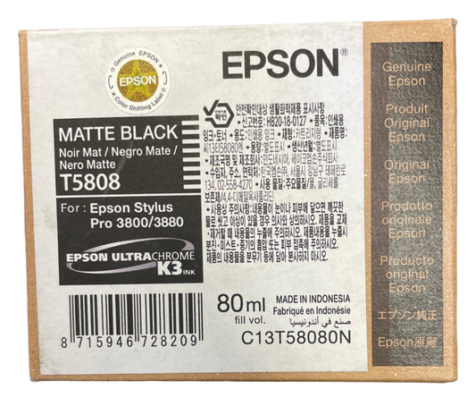 Epson T5808 Matte Black Ink Cartridge
