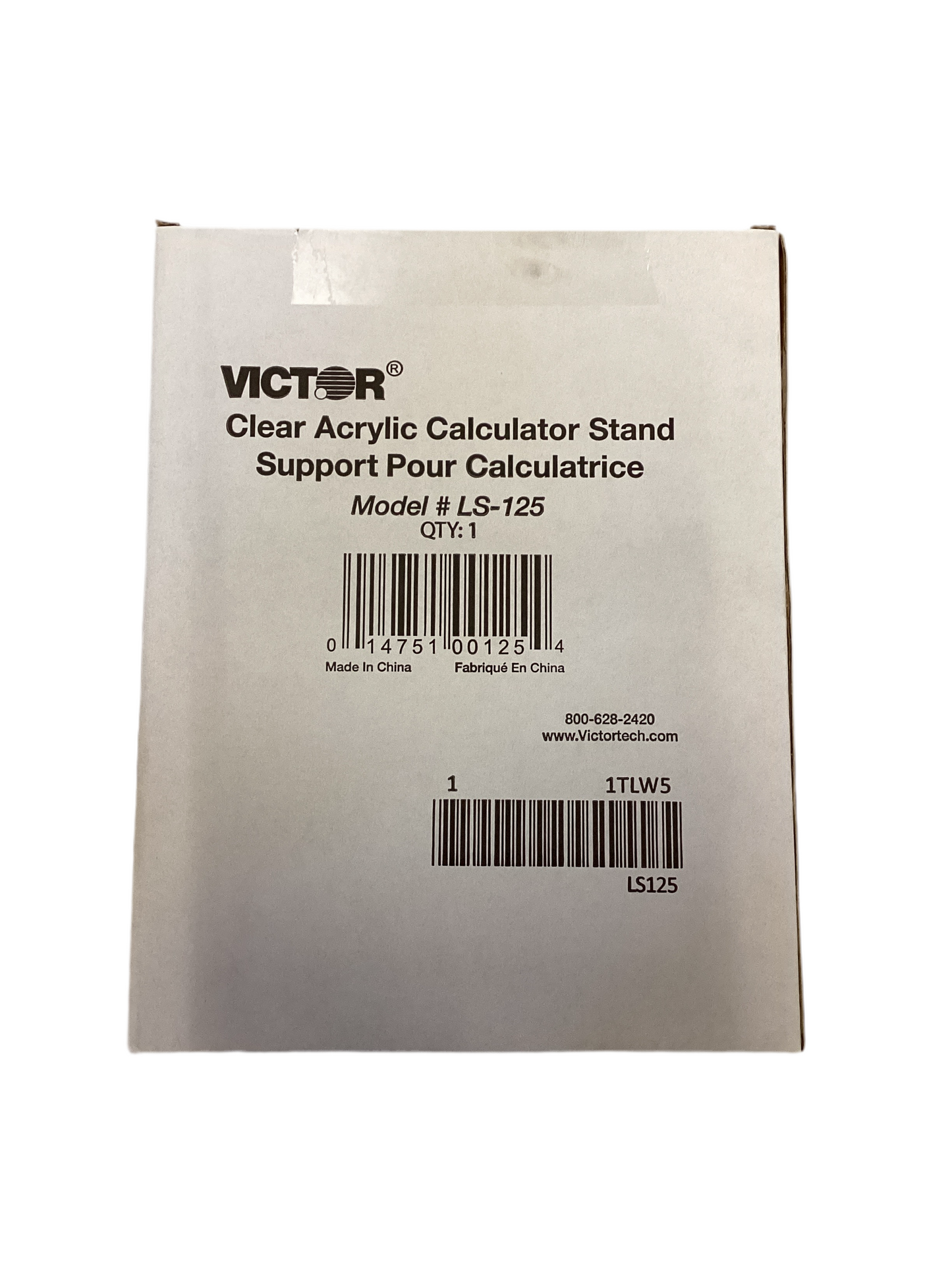 Victor Large Angled Acrylic Calculator Stand, 9 X 11 X 2, Clear ( VCTLS125 )